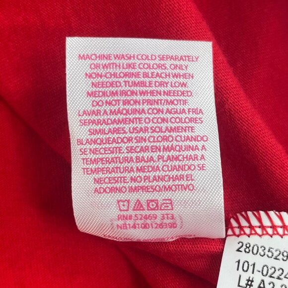 No Boundaries Scoop Tshirt Womens Red Size Large Casual New - Picture 9 of 10